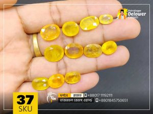 African Yellow Sapphire (Pukhraj) Stone www.tajmahalgemsworld.com