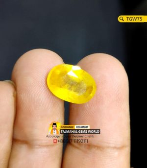 Original Yellow Sapphire Pukhraj 9.25ct Stone - পোখরাজ পাথর https://tajmahalgemsworld.com/