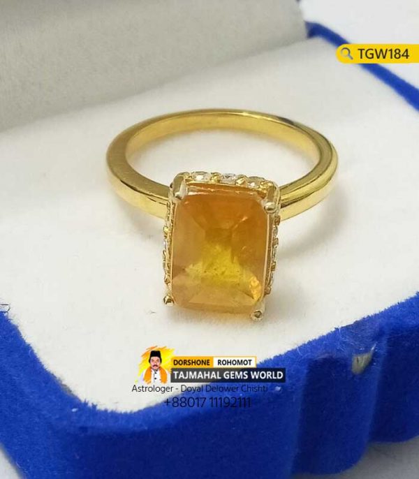 African Yellow Sapphire (Pukhraj) Ring Price 20,000 TK in Bangladesh https://www.tajmahalgemsworld.com/