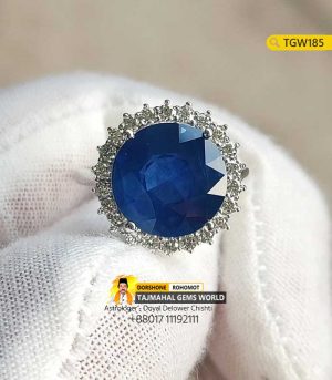 Ceylon Blue Sapphire Neelam Silver Ring Price 114,000 TK in Bangladesh https://www.tajmahalgemsworld.com/