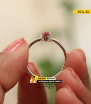 Handmade Birthstone Ruby Ring Price 5,500 TK in Bangladesh https://www.tajmahalgemsworld.com/