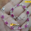 Red Ruby Gemstones Silver Bracelet Price 60,000 TK in Bangladesh https://www.tajmahalgemsworld.com/
