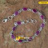 Red Ruby Gemstones Silver Bracelet Price 60,000 TK in Bangladesh https://www.tajmahalgemsworld.com/