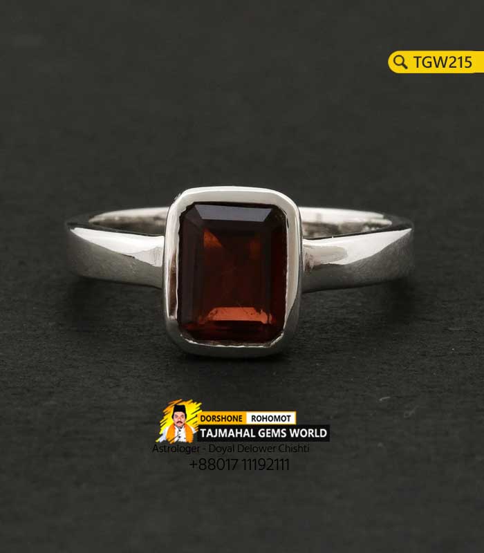 Ceylon Natural Red Garnet Gemstone Silver Ring Price 21,000 TK in Bangladesh https://www.tajmahalgemsworld.com/