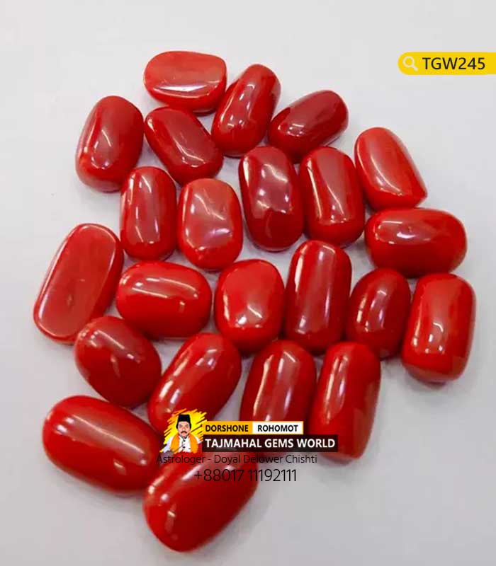 Natural Italian Red Coral Stone Price Per Ratti 1500 TK in Bangladesh https://www.tajmahalgemsworld.com/