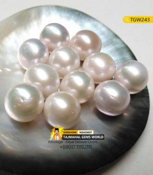 Round White Pearl (Moti) Gemstones Price Per Carat 1000 TK in Bangladesh https://www.tajmahalgemsworld.com/