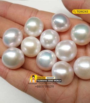 Round White Pearl (Moti) Gemstones Price Per Carat 1000 TK in Bangladesh https://www.tajmahalgemsworld.com/