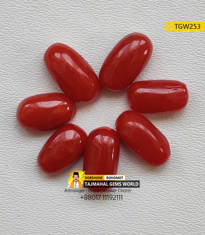 Natural Italian Red Coral Stone Oval Shape Price Per Ratti 2000 TK in Bangladesh https://www.tajmahalgemsworld.com/