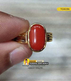 Red Coral Moonga Ring Astrology Panchdhatu Ring https://www.tajmahalgemsworld.com/