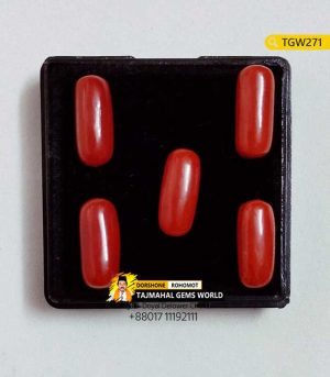 Red Pola Red Coral Loose Gemstone Price Per Ratti 1500 TK in Bangladesh https://www.tajmahalgemsworld.com/