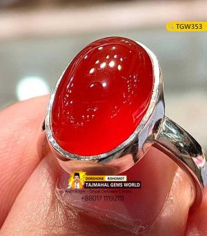 Yemeni Red Akik Ring Lal Akik Gemstone Silver Ring Price Per Carat in BD https://www.tajmahalgemsworld.com/