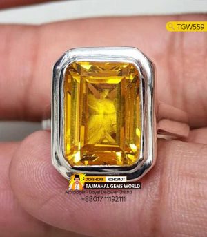 Yellow Topaz Pathor Ring Price https://www.tajmahalgemsworld.com/