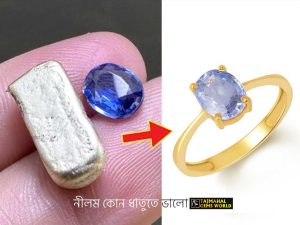 নীলা কোন ধাতুতে ভালো www.tajmahalgemsworld.com